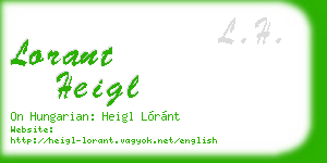 lorant heigl business card